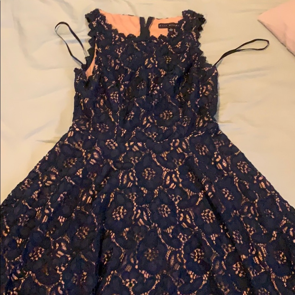 Navy blue flowered Dress